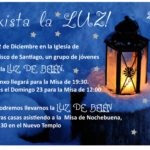 La Iglesia de san Francisco acoge este sábado la Luz de la Paz de Belén