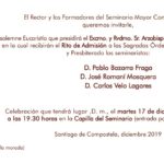 Rito de Admisión a las Sagradas Órdenes del Diaconado y Presbiterado