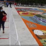 Alfombras florais na parroquia de Bueu