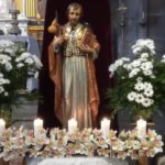 La imagen del Santiago Peregrino en la Parroquia coruñesa de San Nicolás de Bari