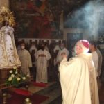 Mons Julián Barrio en el Santuario de Nuestra Señora de los Milagros de Amil
