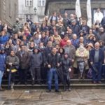 Un grupo de vecinos de Campo Lameiro visita la Catedral de Santiago poco antes de cerrar la Puerta Santa hasta el Xacobeo 2027