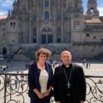 Encuentro del arzobispo, mons. Francisco Prieto, con la alcaldesa de Santiago, Goretti Sanmartín