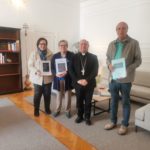 Encuentro del arzobispo con los tres delegados de Manos Unidas de las Diócesis